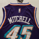 NBA New season Jazz (new fabric print) 45 Mitchell purple 1:1 Quality