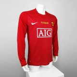 2007-2008 Manchester United Home Long sleeve 1:1 Quality Retro Soccer Jersey