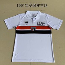 1991 Sao Paulo Home 1:1 Quality Retro Soccer Jersey