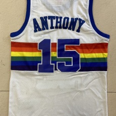 NBA Nuggets # 15 Anthony snow mountain white top Mesh Jersey 1:1 Quality