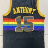 NBA Nuggets # 15 Anthony Snow mountain black top Mesh Jersey 1:1 Quality