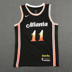 23 Hawks YOUNG #11 Black City Edition 1:1 Quality NBA Jersey