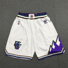 Jazz White 1:1 Quality Retro NBA Pants