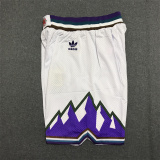 Jazz White 1:1 Quality Retro NBA Pants