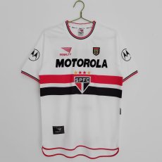 2000 Sao Paulo Home White 1:1 Retro Soccer Jersey