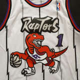 NBA Raptors (mesh print) 1 McGrady white purple 1:1 Quality