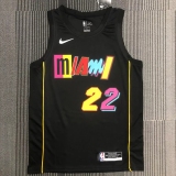 NBA Miami Heat BUTER #22 Black Top Quality Hot Pressing 1:1 Quality