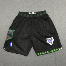 Minnesota Timberwolves Black 1:1 Quality Retro NBA Pants