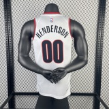 2023 NBA Trail Blazers White HENDERERSON#00 Men Jersey Top Quality Hot Pressing Number And Name