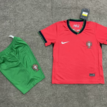 24/25 Portugal Home Red Kids Soccer Jersey