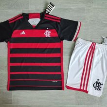 24/25 Flamengo Home Kids 1:1 Soccer Jersey