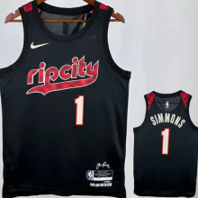 24/25 Trail Blazers SIMMONS #1 Black City Edition 1:1 Quality NBA Jersey