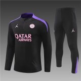 24/25 PSG Training Suit Black Violet 1:1 Quality Training Jersey