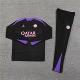 24/25 PSG Training Suit Black Violet 1:1 Quality Training Jersey