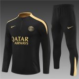 24/25 PSG Training Suit Black Gold 1:1 Quality Training Jersey