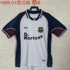 1999-2001 West Ham Away Retro1:1 Quality Soccer Jersey