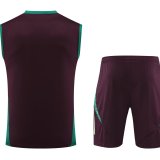 24/25 Mexico Wine Red And Green 1:1 Quality Training Vest（A-Set）