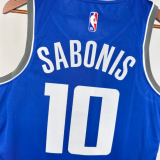 2024 Kings SABONIS #10 Blue City Edition 1:1 Quality NBA Jersey热压