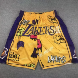 24/25 NBA Lakers Yellow Top Quality Pants 1:1 Quality