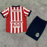 24/25 Chivas Home Kids Kits Soccer Jersey