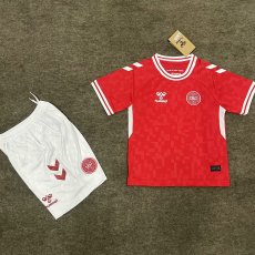 24/25 Denmark Home Kids Kits 1:1 Quality Soccer Jersey