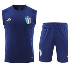 24/25 Italy Training Suit Blue 1:1 Quality Training Vest（A-Set