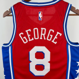 2025 76ers GEORGEG #8 Red 1:1 Quality NBA Jersey 热压