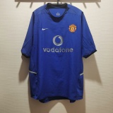 2002/2003 Manchester United Blue Away Fans 1:1 Quality Retro Soccer Jersey