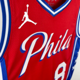 2025 76ers GEORGEG #8 Red 1:1 Quality NBA Jersey 热压