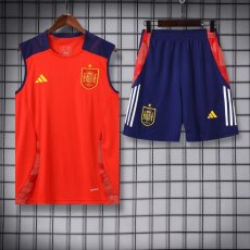 24/25 Spain Red 1:1 Quality Training Jersey Vest（A-Set）