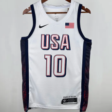 2025 Team USA TATUM #10 White 1:1 Quality NBA Jerseys