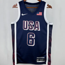 2025 Team USA JAMES #6 Sapphire Blue 1:1 Quality NBA Jerseys