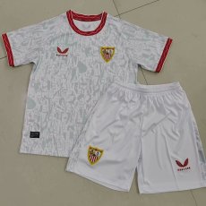 24/25 Sevilla FC Home Kids Kits 1:1 Quality Soccer Jersey