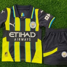 24/25 Manchester City Away Kids Kits 1:1 Quality Soccer Jersey