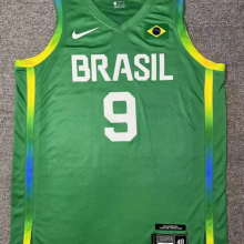 2024 Brazil Team HUERTAS #9 Green 1:1 Quality NBA Jerseys