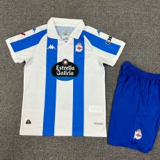 24/25 Deportivo Home Kids Kits 1:1 Soccer Jersey