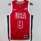 2024 Team USA HALIBURTON #9 Red 1:1 Quality NBA Jerseys