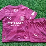 24/25 Manchester City Third Kids Kits 1:1 Quality Soccer Jersey