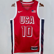 2024 Team USA TATUM #10 Red 1:1 Quality NBA Jerseys