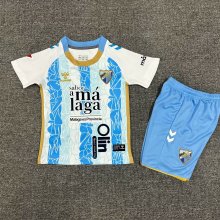 24/25 Malaga Home Kids Kits 1:1 Quality Soccer Jersey