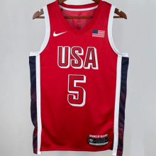 2024 Team USA EDWARDS #5 Red 1:1 Quality NBA Jerseys