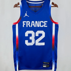 2024 Team FRANCE WEMBANYAMA #32 1:1 Quality NBA Jerseys