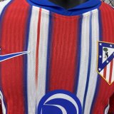 24/25 Atletico Madrid Home Long Sleeve Player 1:1 Quality Soccer Jersey