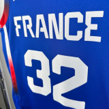 2024 Team FRANCE WEMBANYAMA #32 1:1 Quality NBA Jerseys