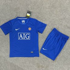 2008/2009 Manchester United Away Kids Kits Retro 1:1 Quality Soccer Jersey