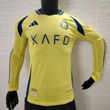 24/25 Al-Nassr FC Home Player Version Long Sleeve 1:1 Quality Soccer Jersey