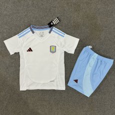 24/25 Aston Vera Away Kids Kits 1:1 Quality Soccer Jersey