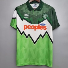 1991-1992 Celtic Away Green Retro Soccer Jersey