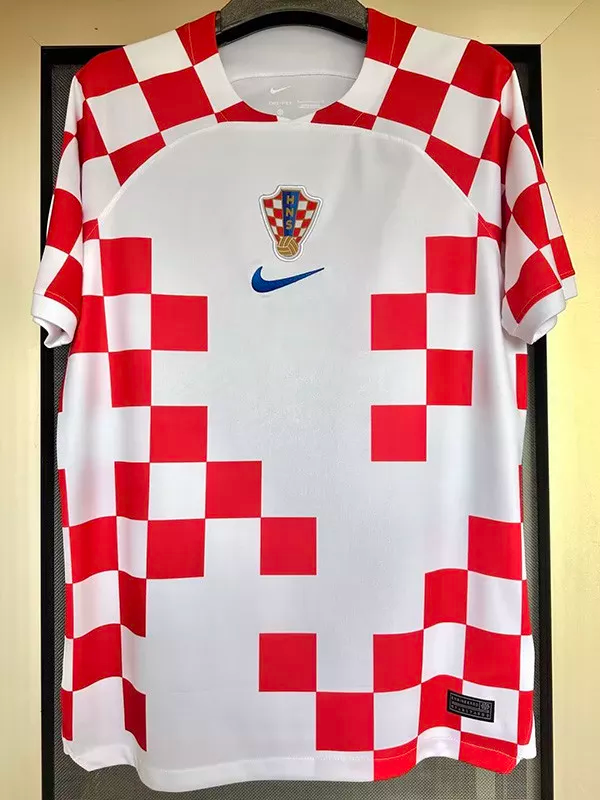 22-23 Croatia Home World Cup Fans Soccer Jersey - JJsport