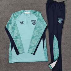 25-26 Bilbao Green Half Pull Tracksuit (Pants Have Pocket)(半拉链)